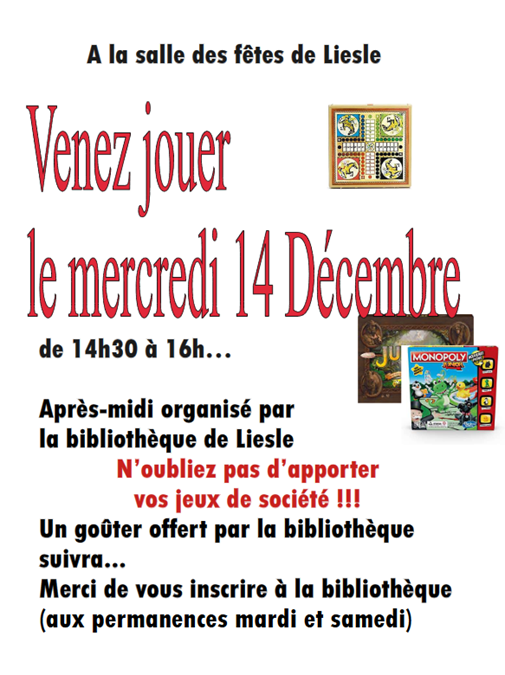 Bibliotheque soiree jeux